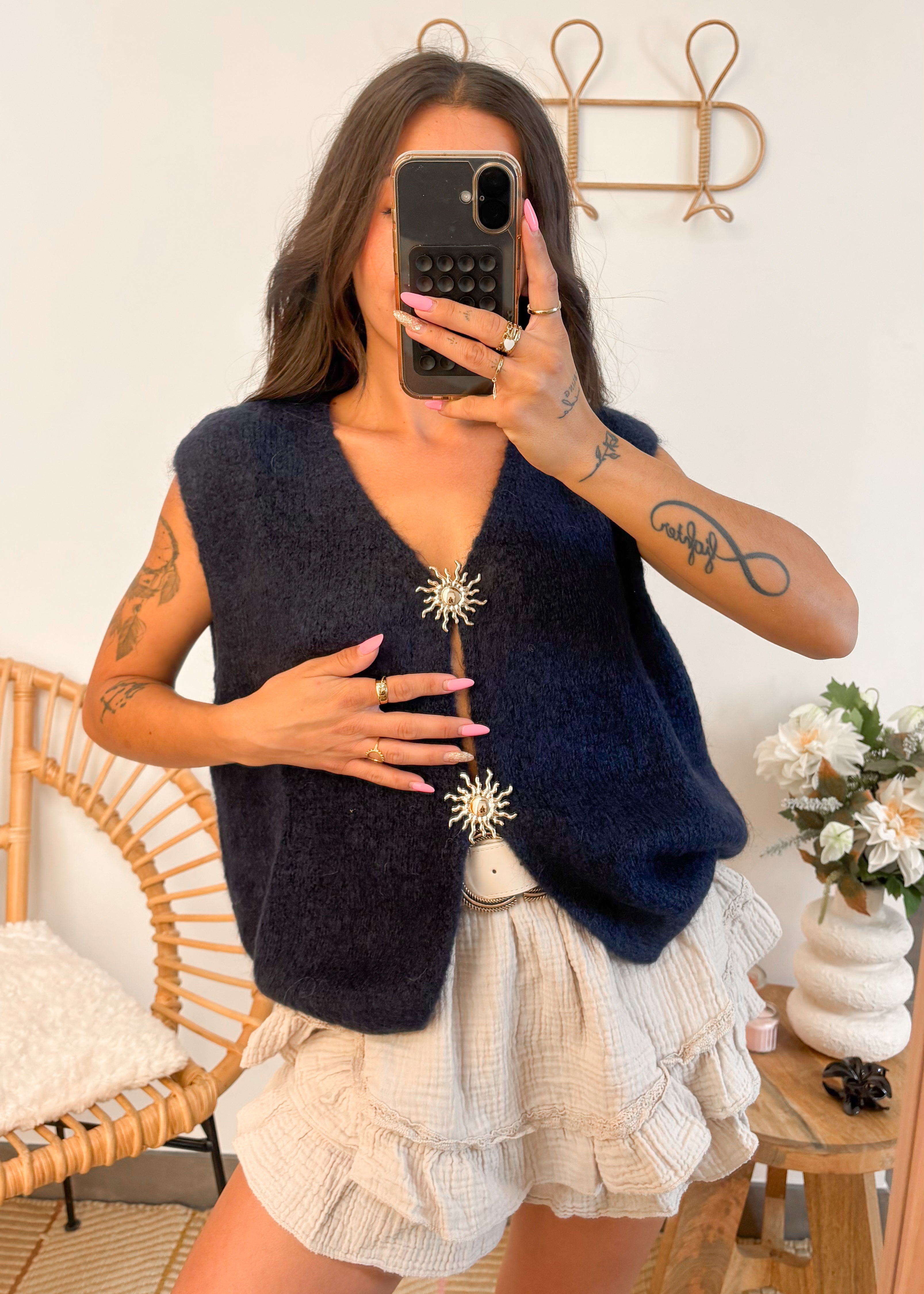 Gilet LÉNA bleu marine