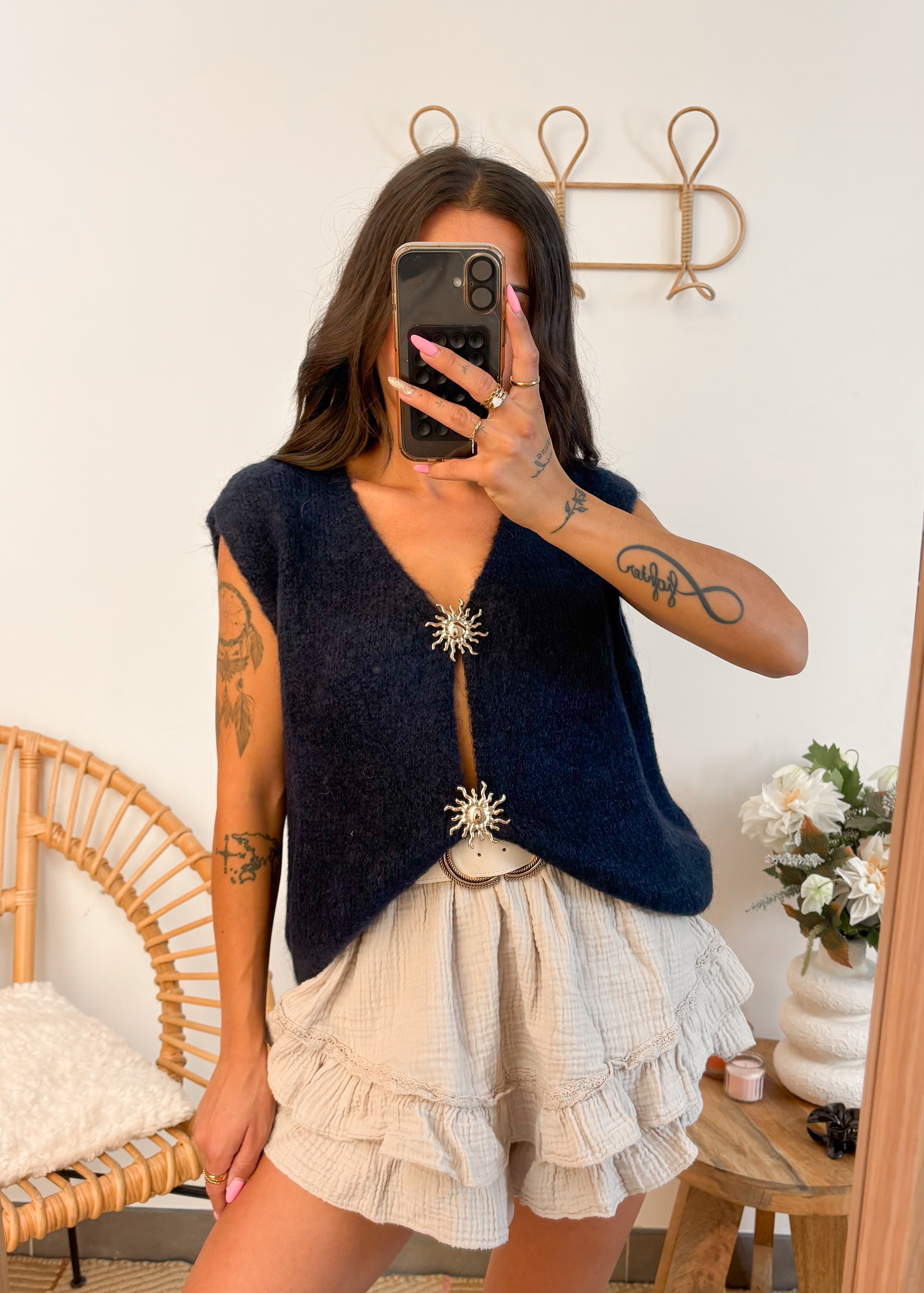 Gilet LÉNA bleu marine