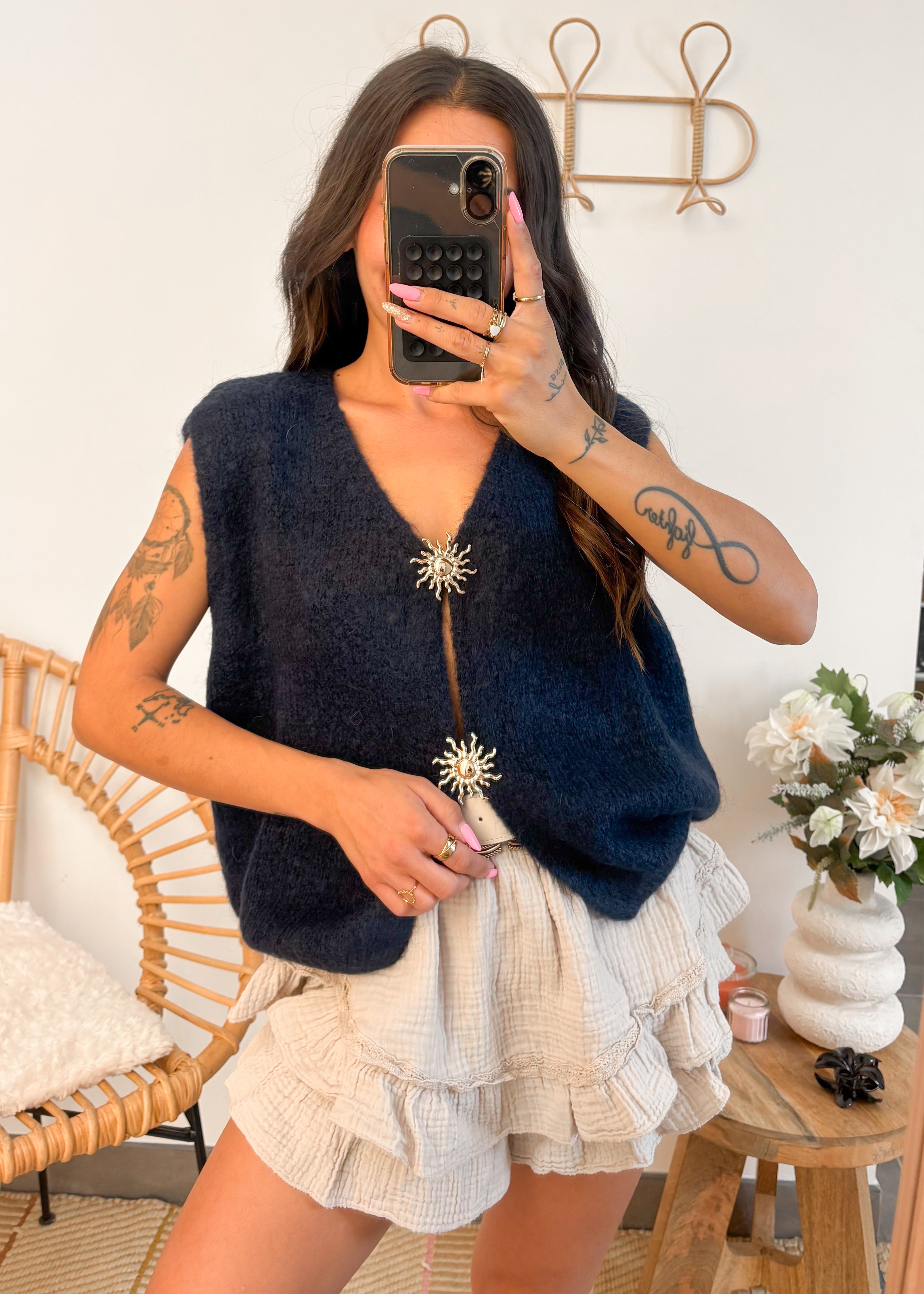 Gilet LÉNA bleu marine