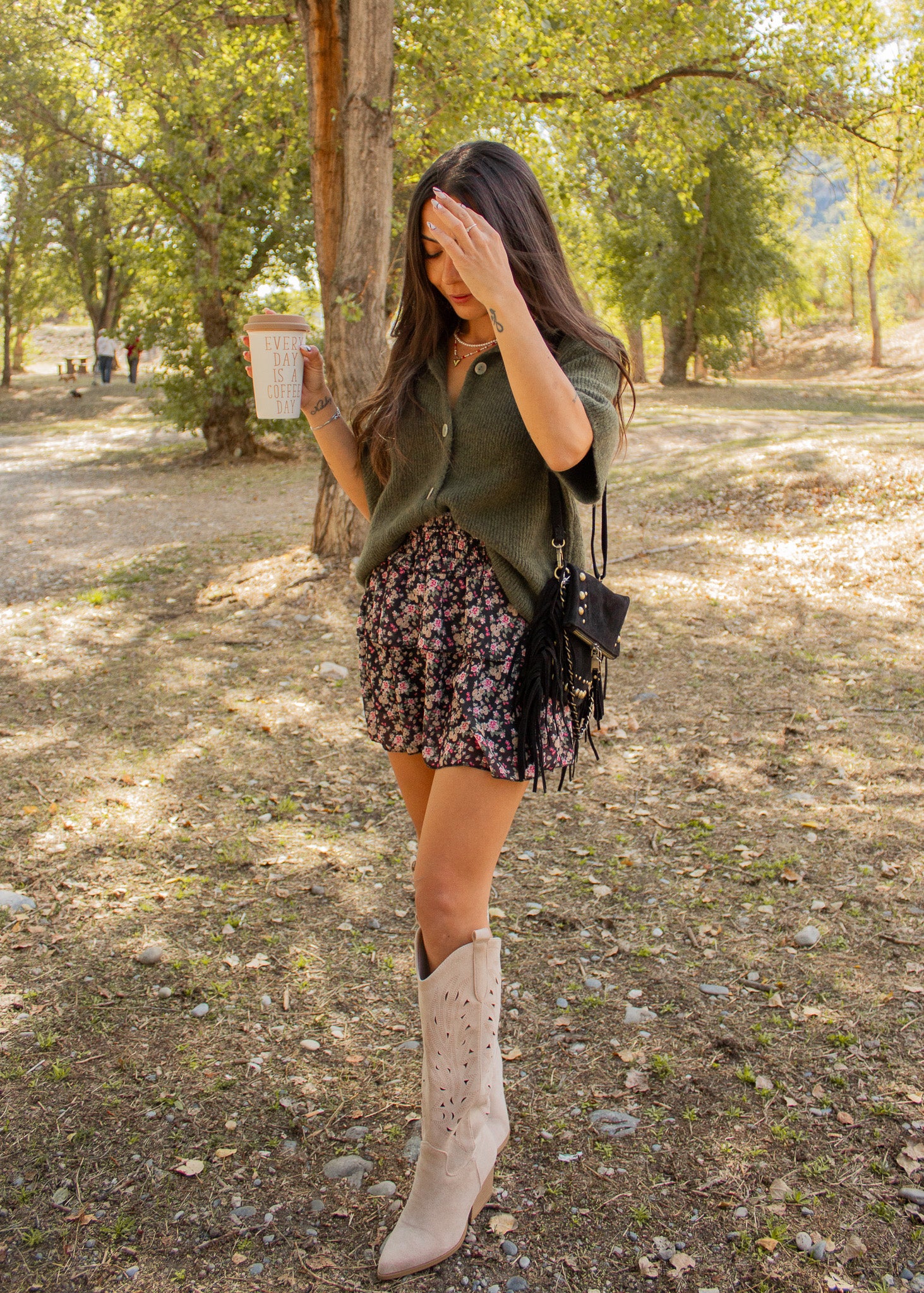 Gilet en laine NORA kaki