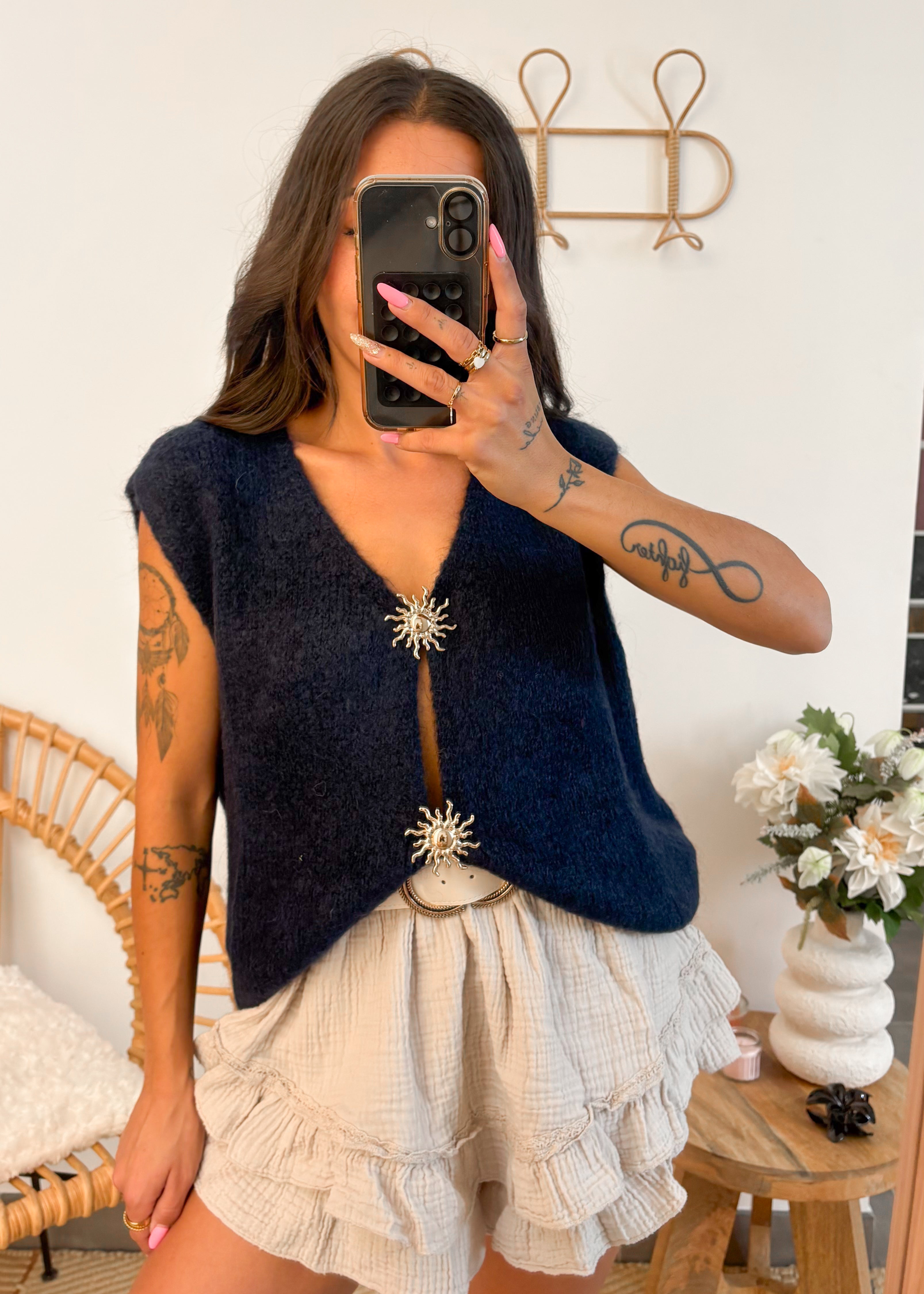 Gilet LÉNA bleu marine