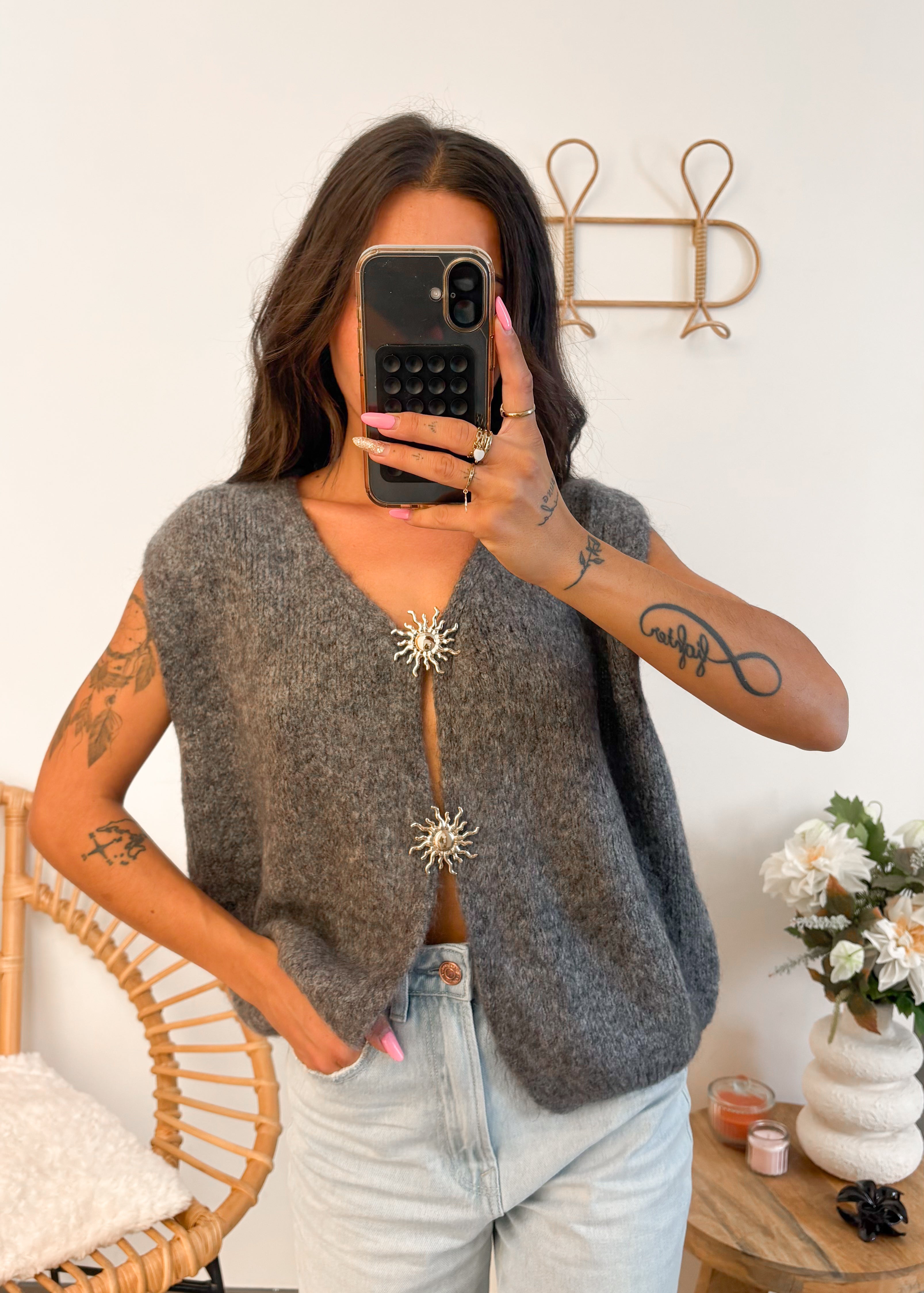 Gilet LÉNA gris