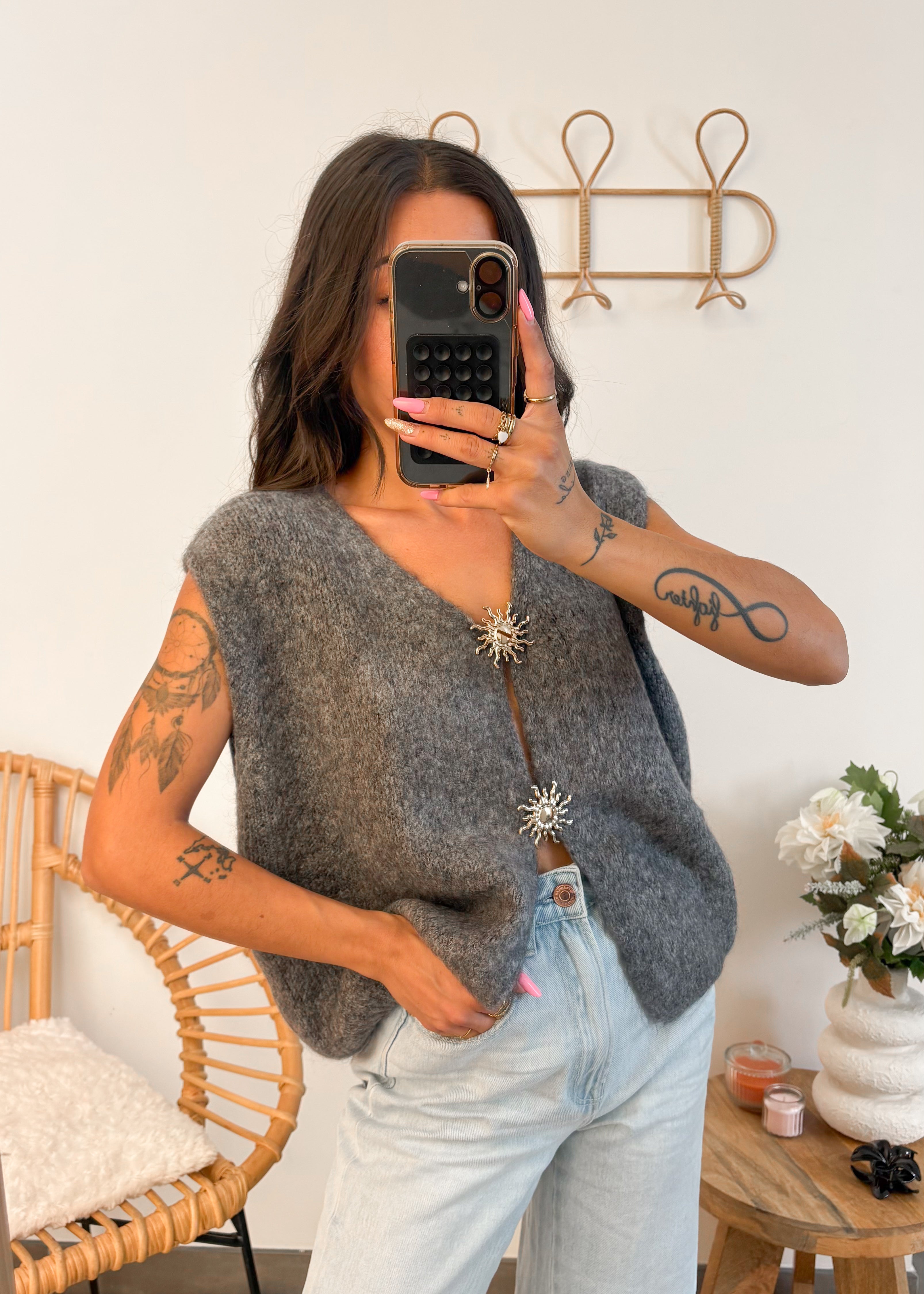 Gilet LÉNA gris