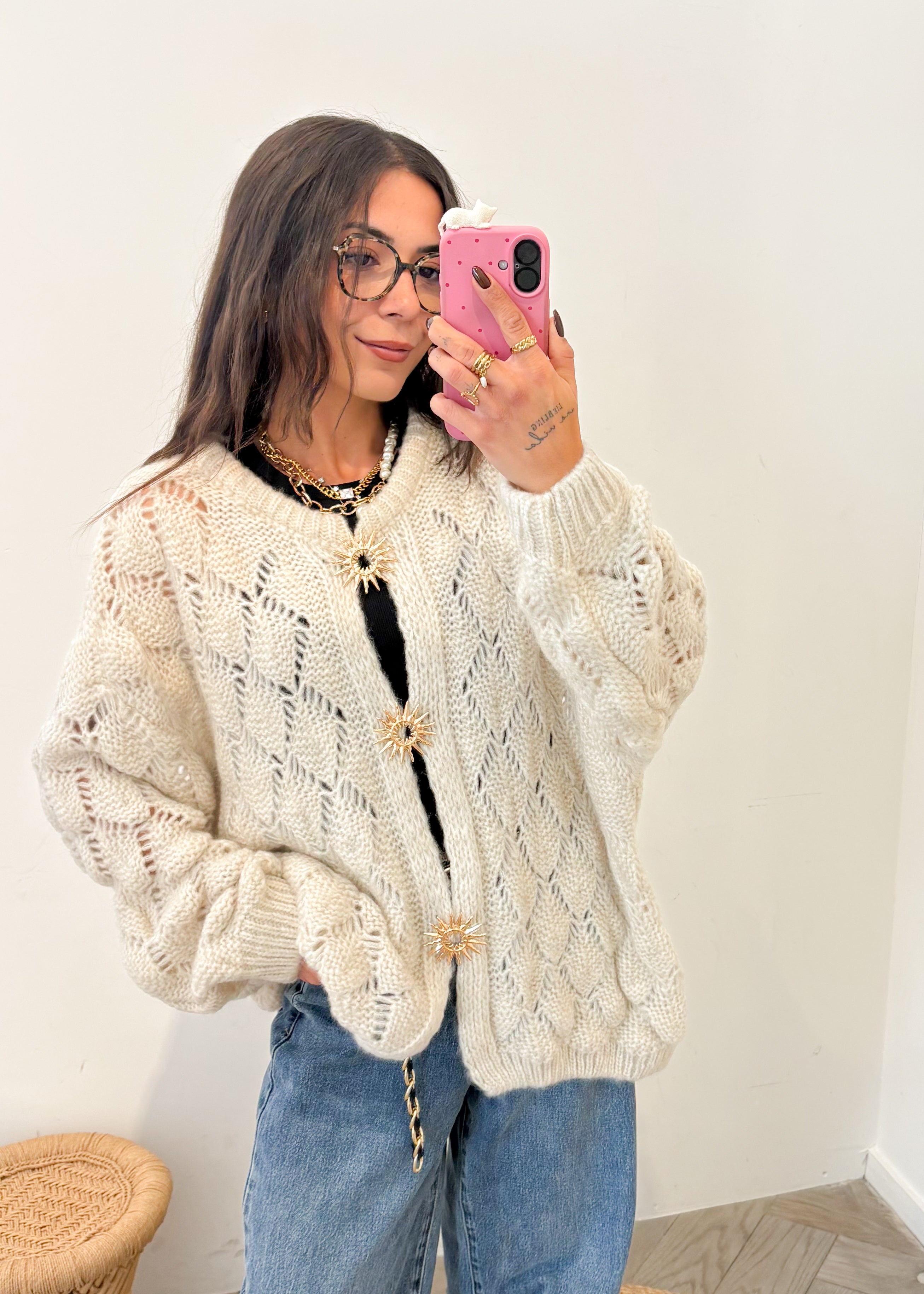 Gilet en mohair MARINE
