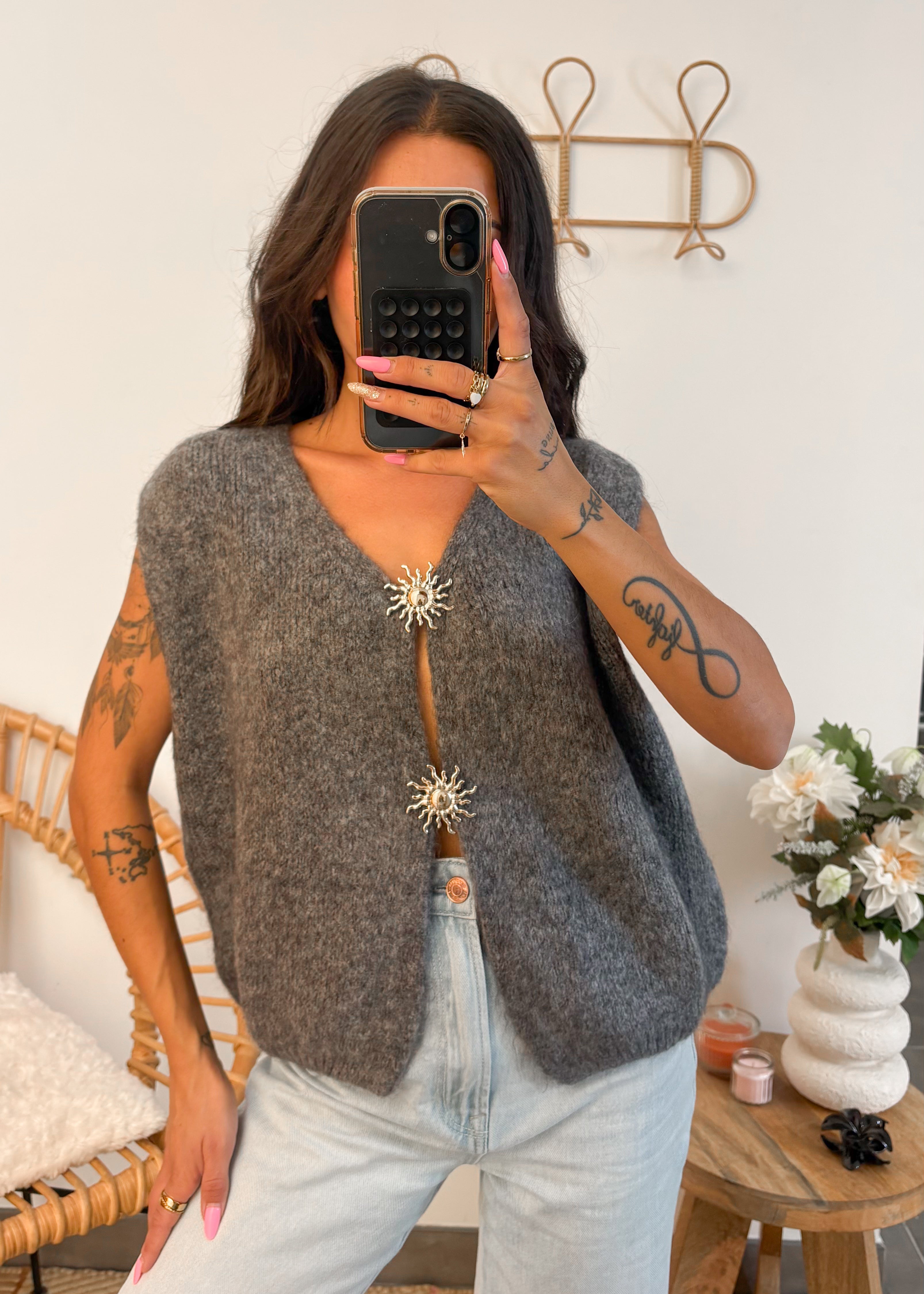 Gilet LÉNA gris