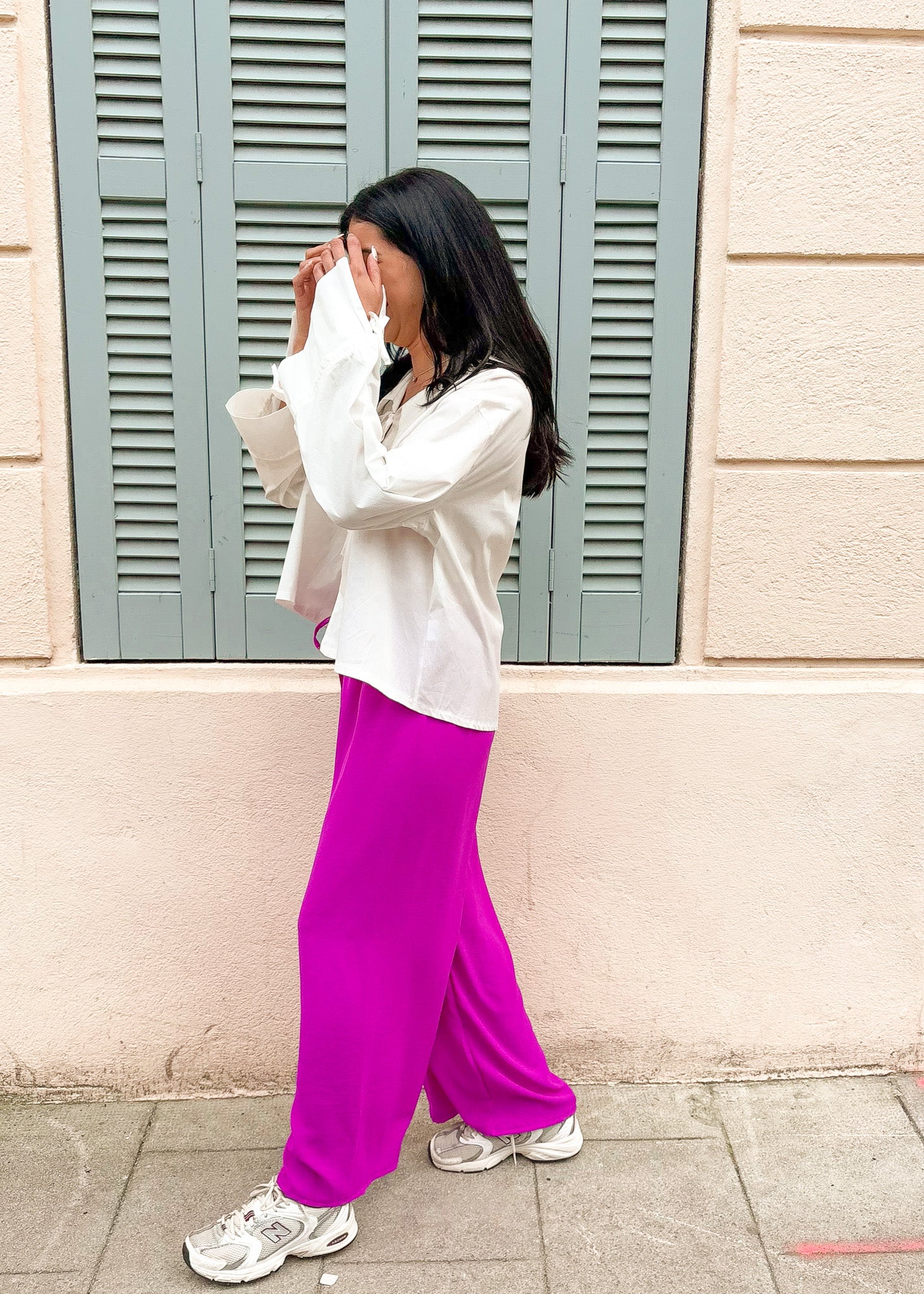 Hera - pantalon rustique fushia