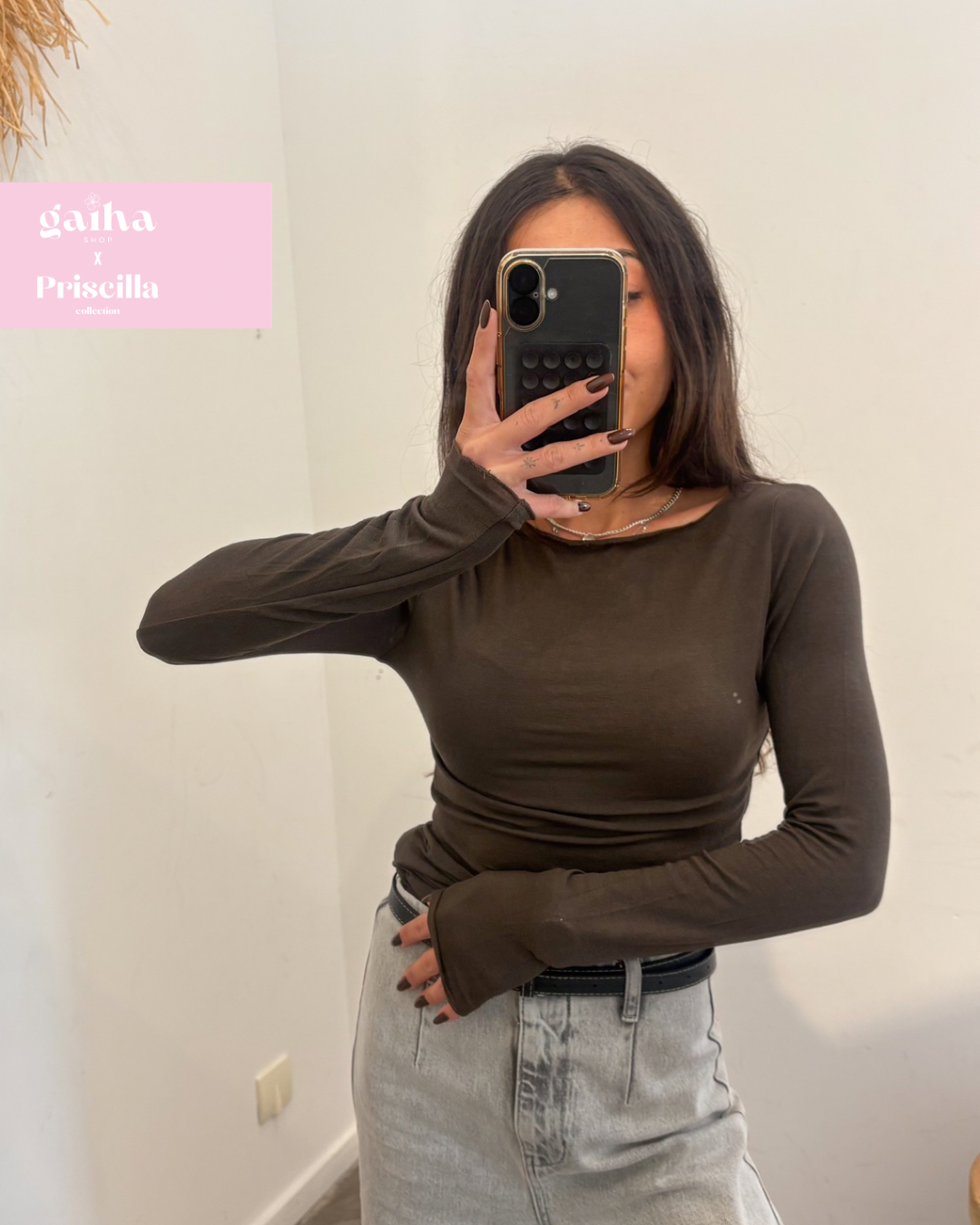 Top CACHEMIRE marron