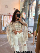 Blouse à pois JINA blanc