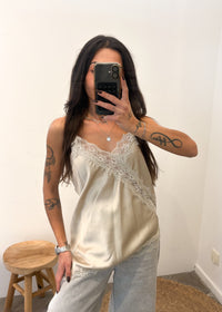 Top satiné LEVI beige