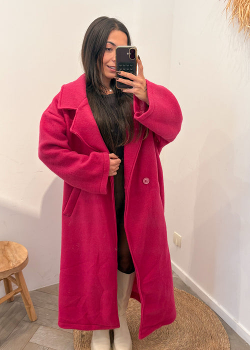 Manteau en laine ISAAC fuchsia