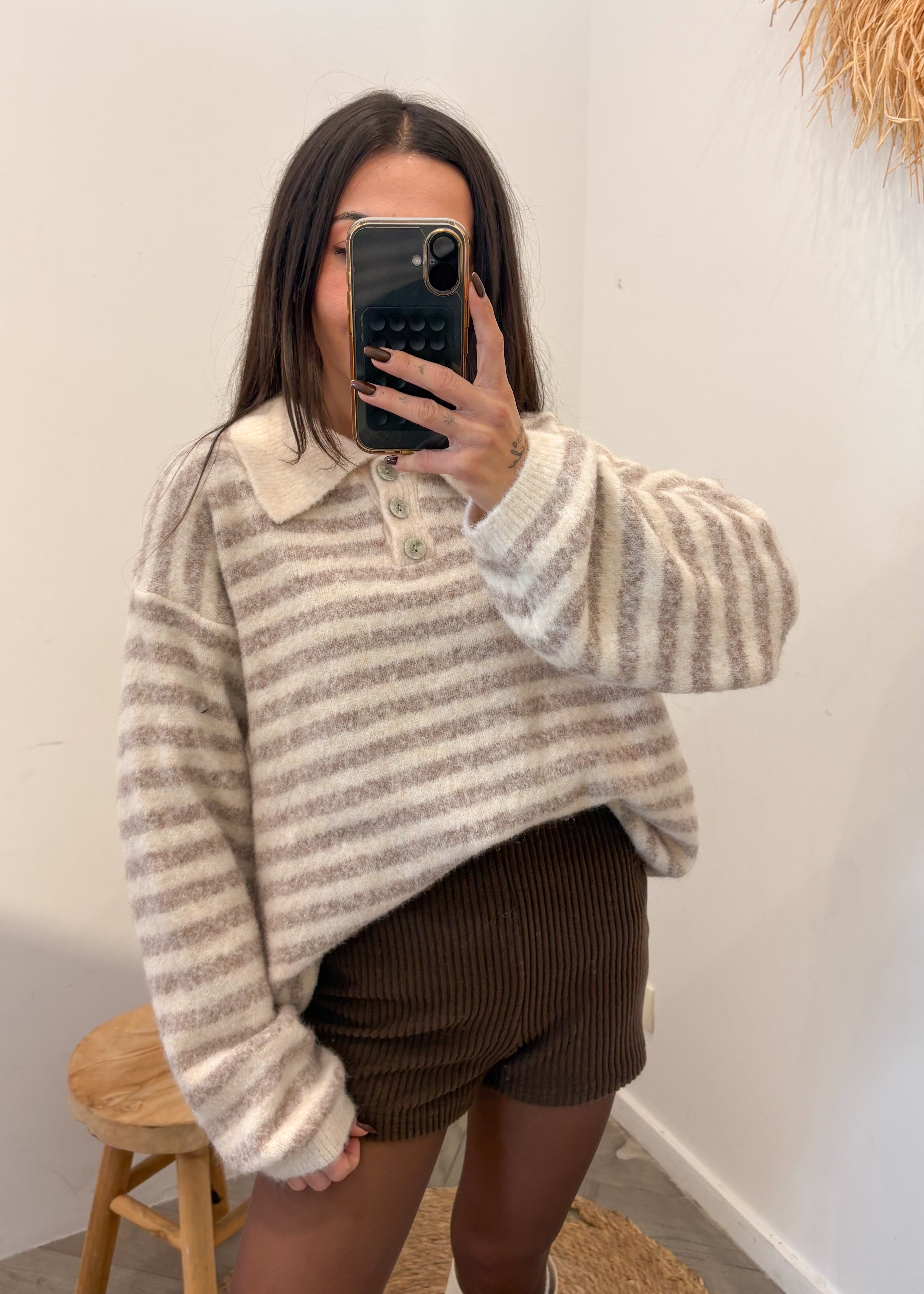 Pull en laine et alpaga RAPHAËL beige