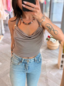 Top dos nu DONIA taupe