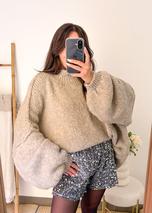 Short à sequins gris - Fall