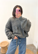 Pull en mohair MALVEN gris