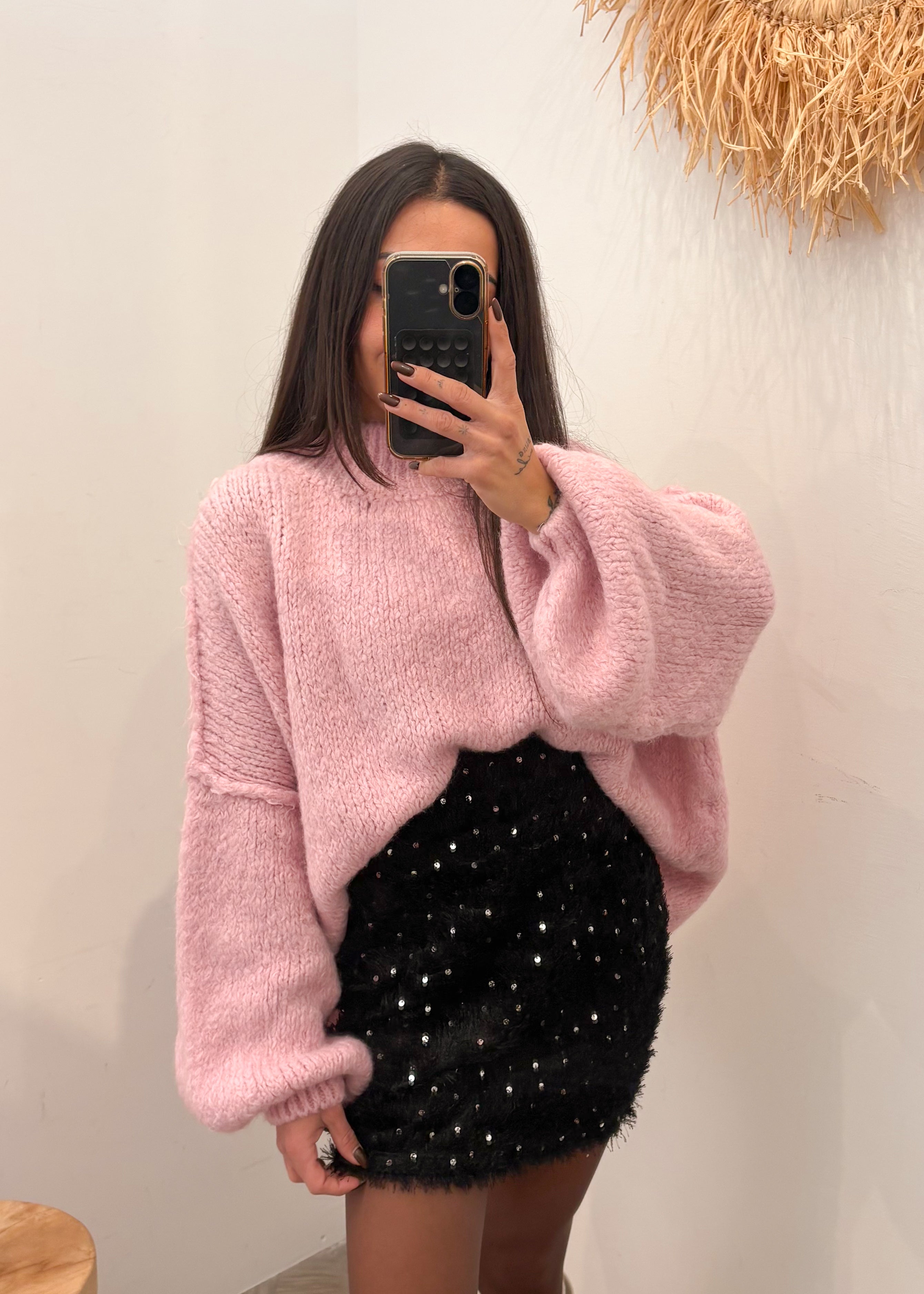 Jupe à sequins SOHEL noir