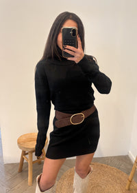 Robe en maille LÉA noir