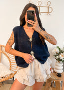 Gilet LÉNA bleu marine