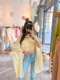 Blouse à pois JINA jaune