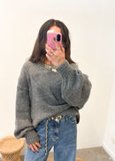 Pull en mohair MALVEN gris