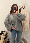 Pull LILOU gris laine et alpaga