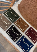 Porte-monnaie en cuir à clous