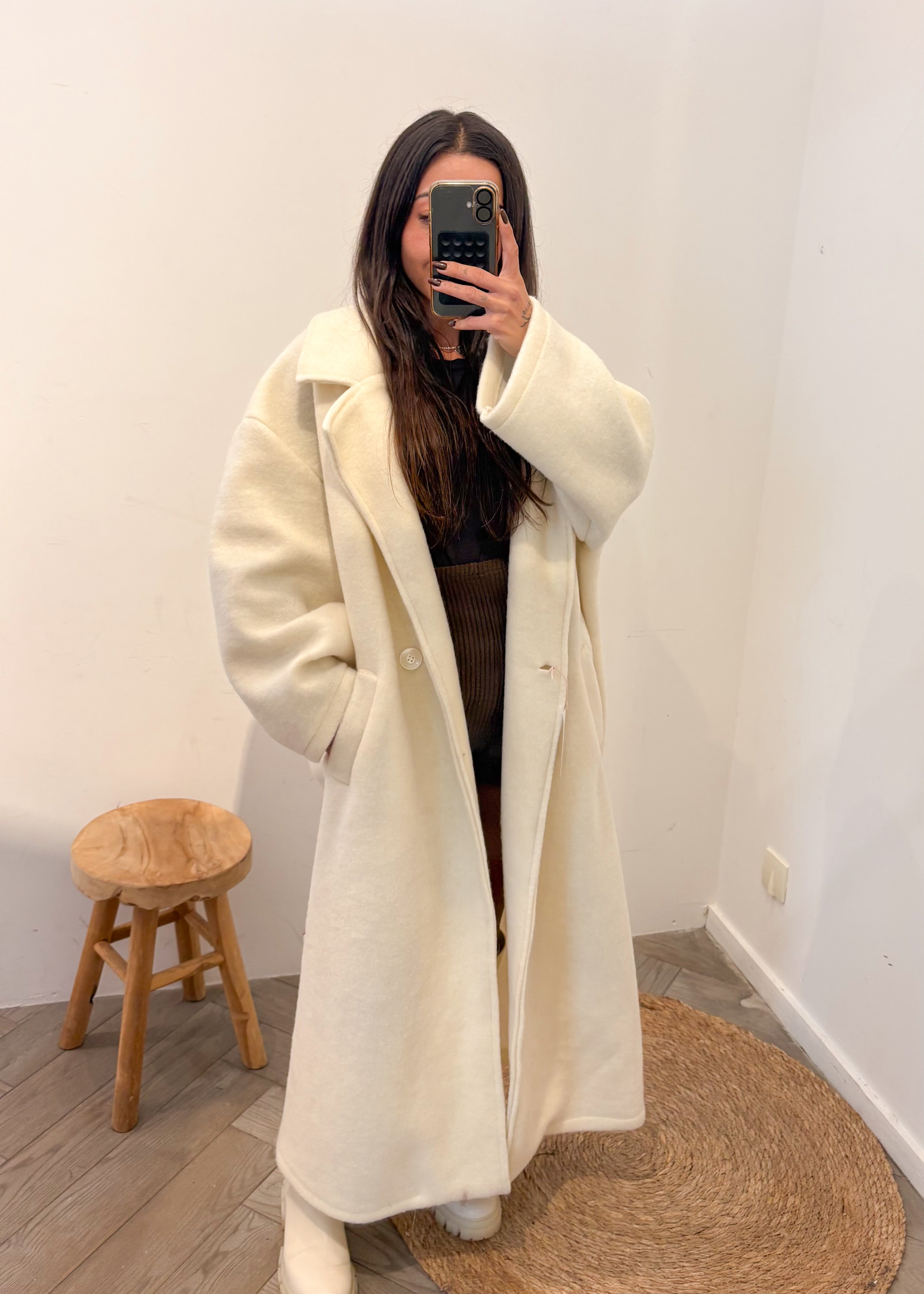 Manteau en laine ISAAC écru