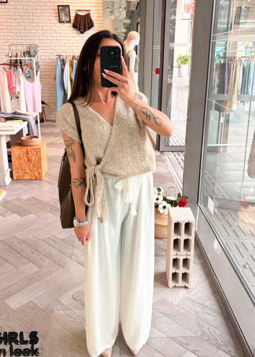 Pantalon ELIO fluide blanc