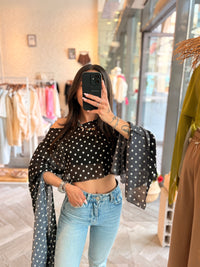 Blouse à pois JINA noir