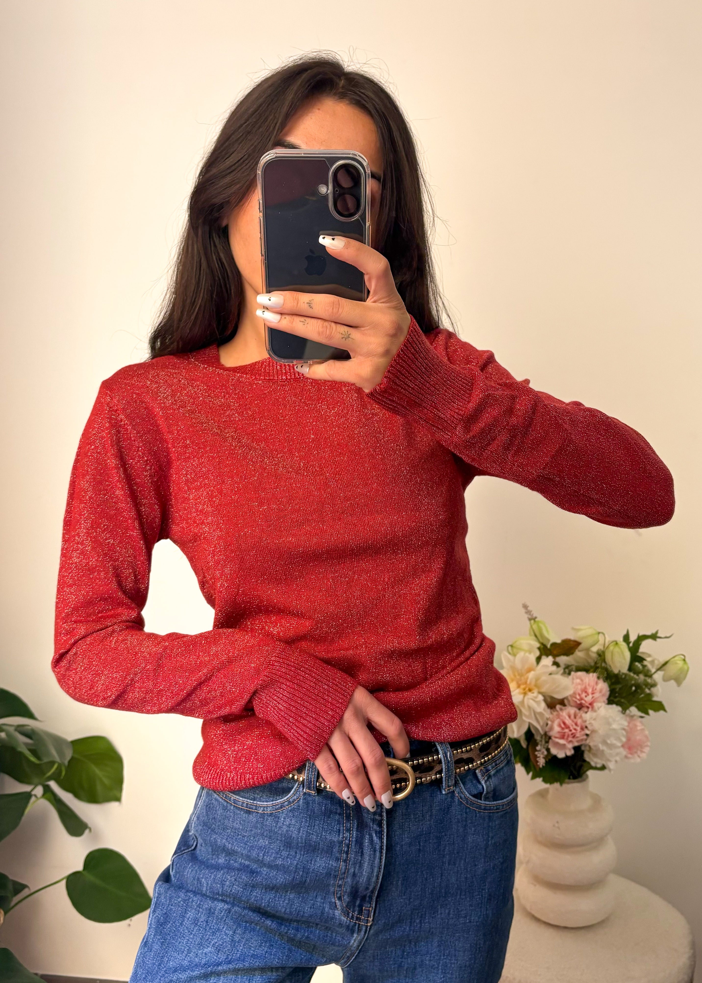 Pull irisé rouge - Spark