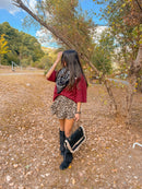 Gilet en laine NORA bordeaux