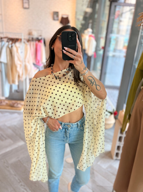 Blouse à pois JINA jaune