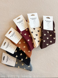 Chaussettes paillettes CŒURS