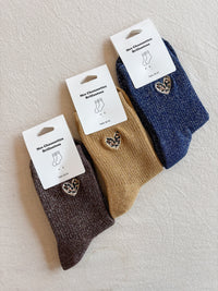 Chaussettes paillettes CŒUR LÉOPARD