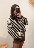 Pull en laine et alpaga RAPHAËL marron