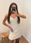 Robe à sequins LIOR beige