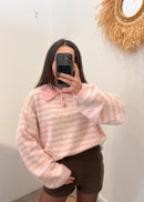 Pull en laine et alpaga RAPHAËL rose