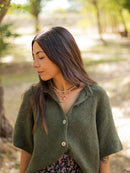 Gilet en laine NORA kaki
