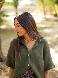 Gilet en laine NORA kaki