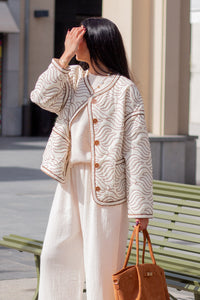 Veste matelassée Sixtine écru