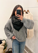 Pull LILOU gris laine et alpaga