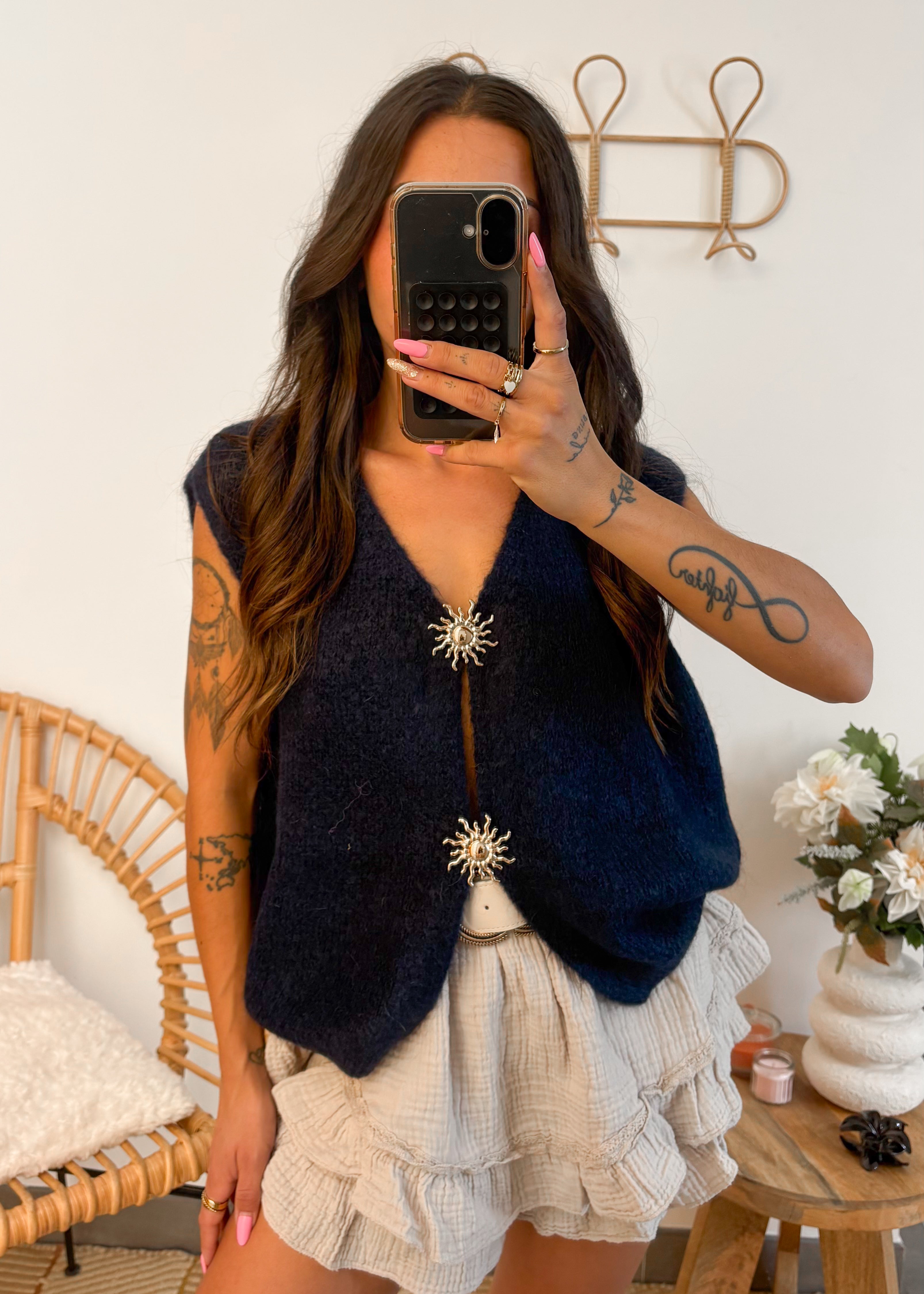 Gilet LÉNA bleu marine