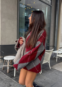 Pull en mohair RICHARD bordeaux