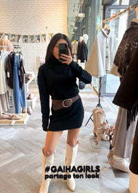 Robe en maille LÉA noir