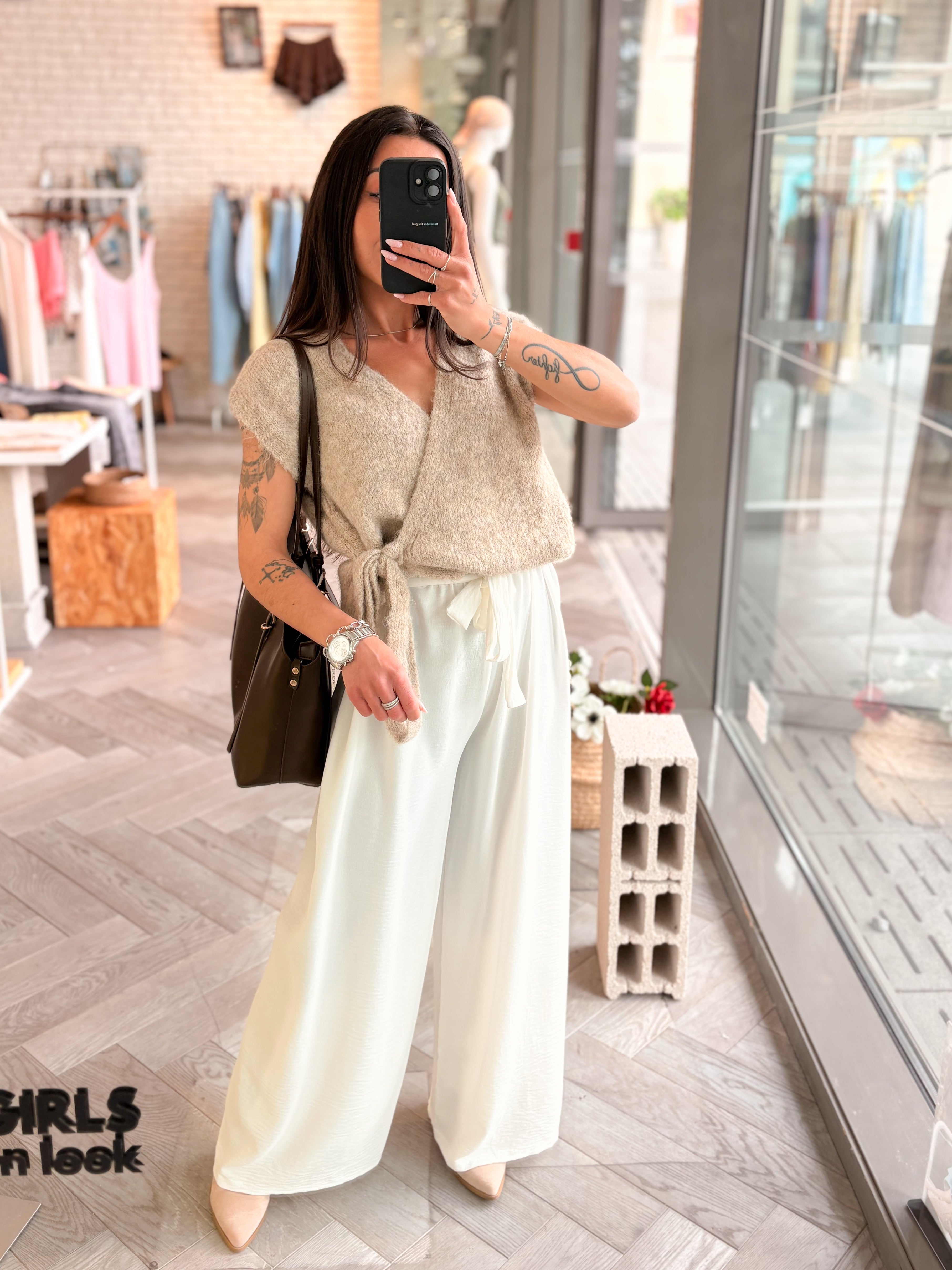 Pantalon ELIO fluide blanc