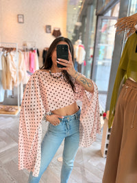Blouse à pois JINA rose