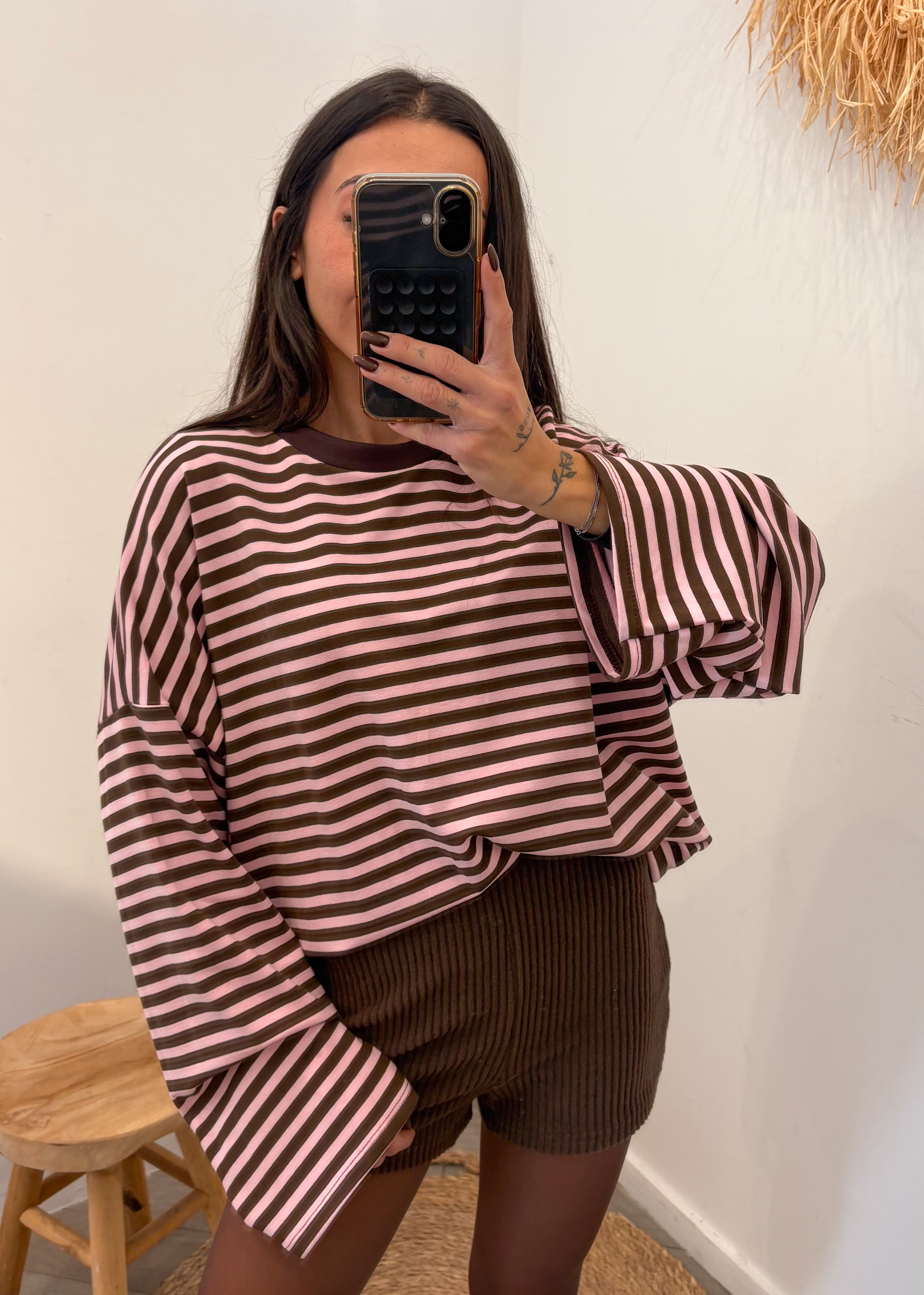 Top en coton ARTHUR rose