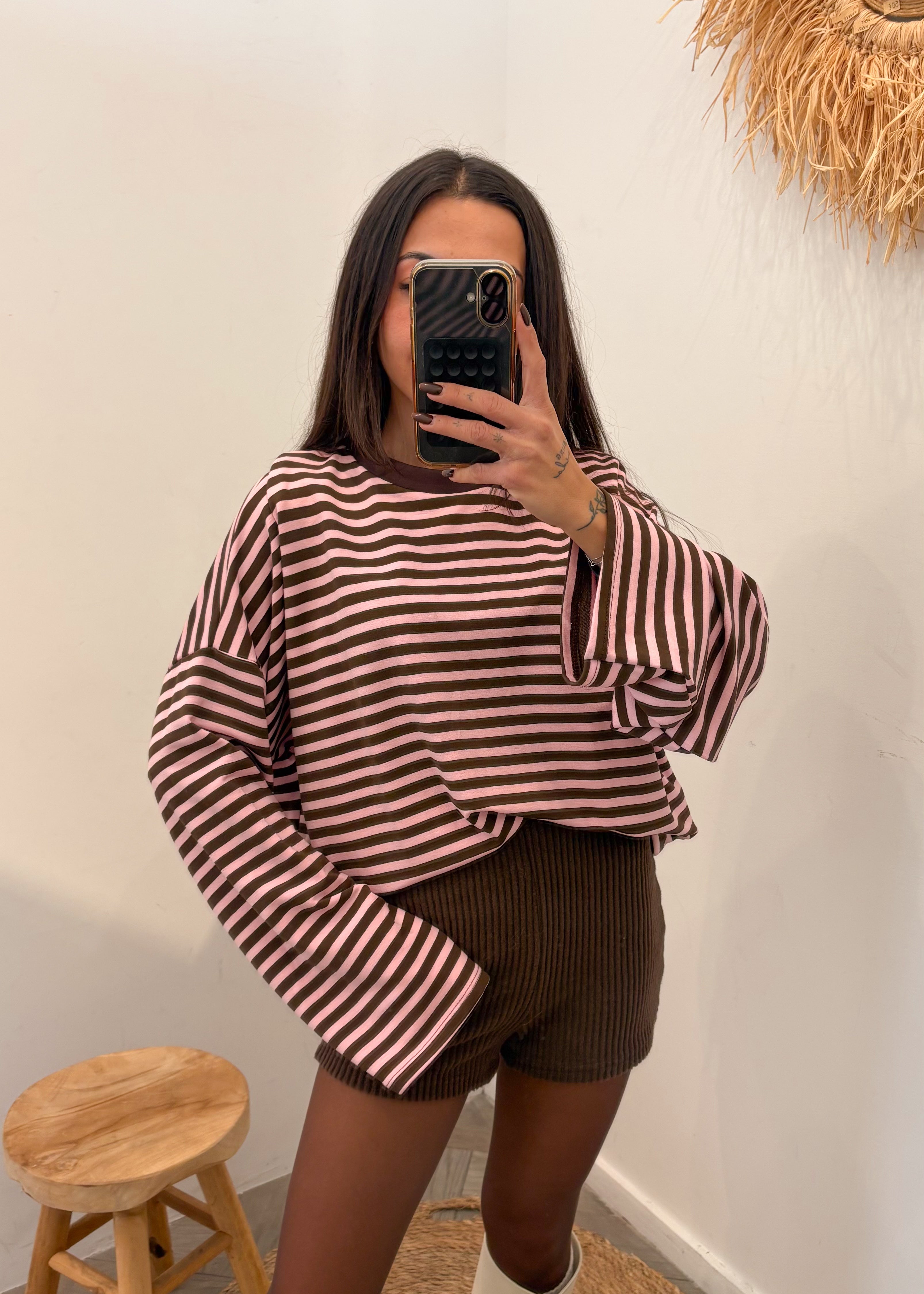 Top en coton ARTHUR rose