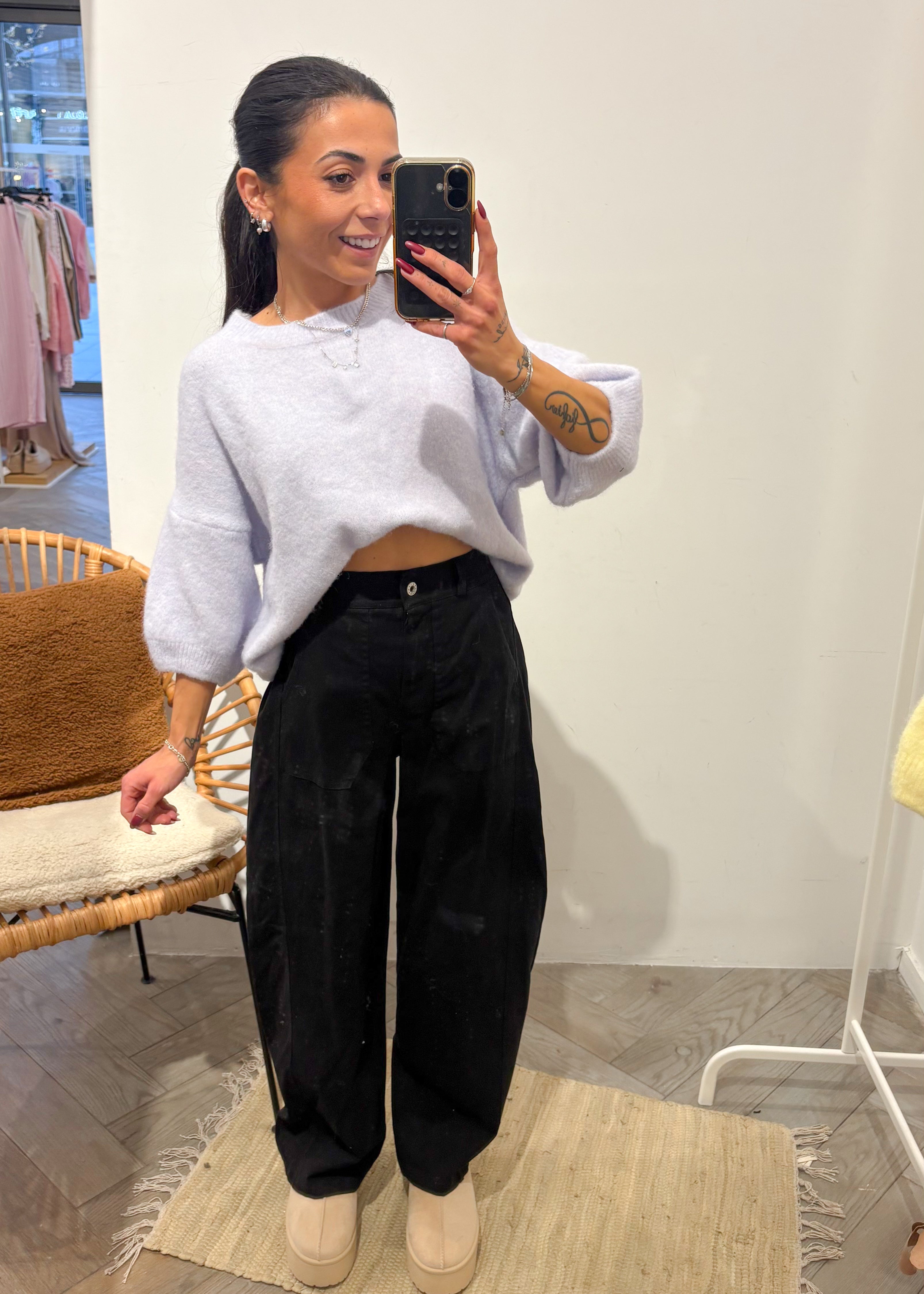 Pantalon balloon JULES noir