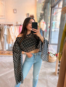 Blouse à pois JINA noir