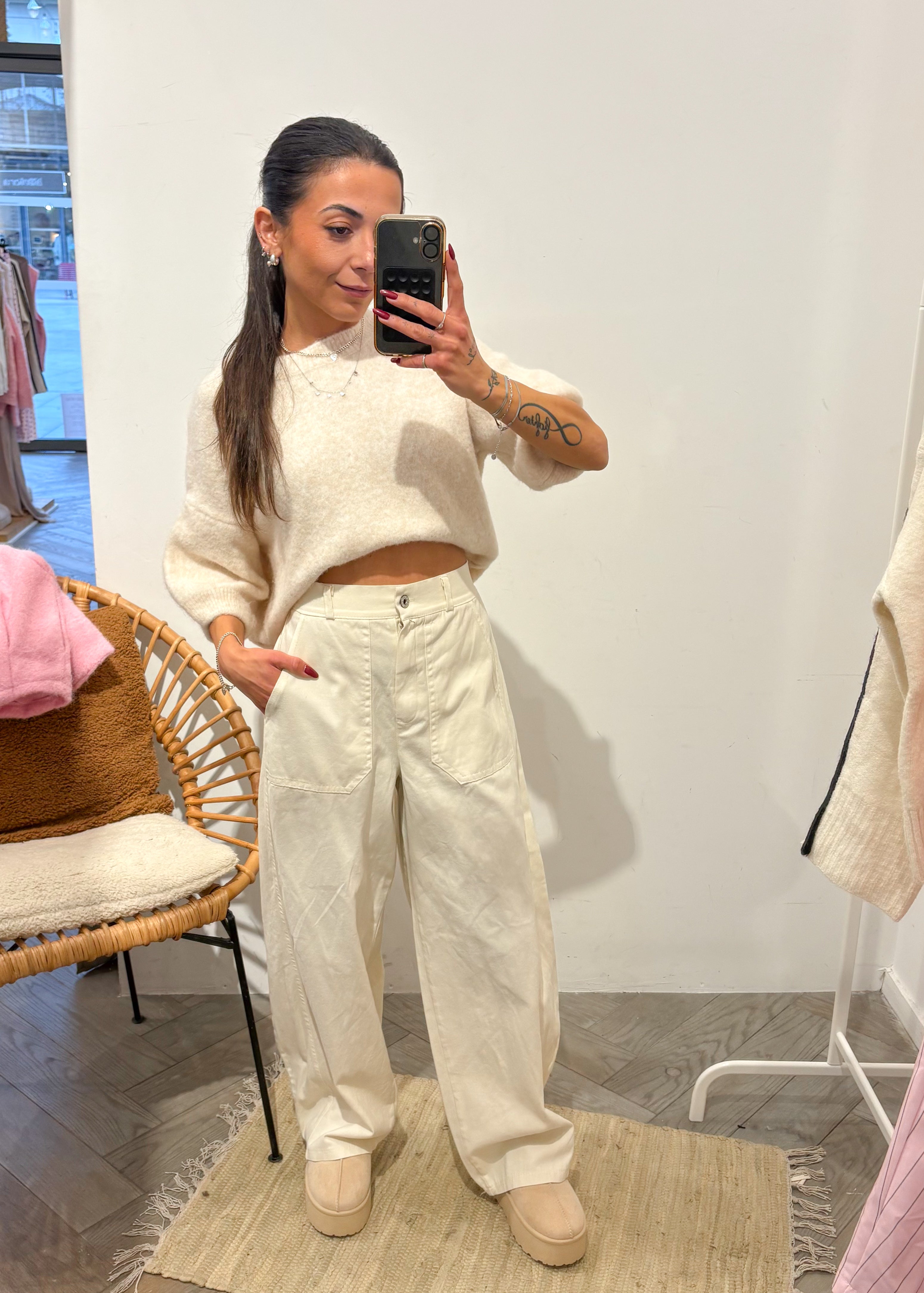 Pantalon balloon JULES beige